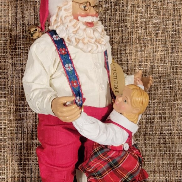Clothtique Possible Dreams - Santa Claus Dancing with Girl -Christmas Dance - Picture 9 of 13